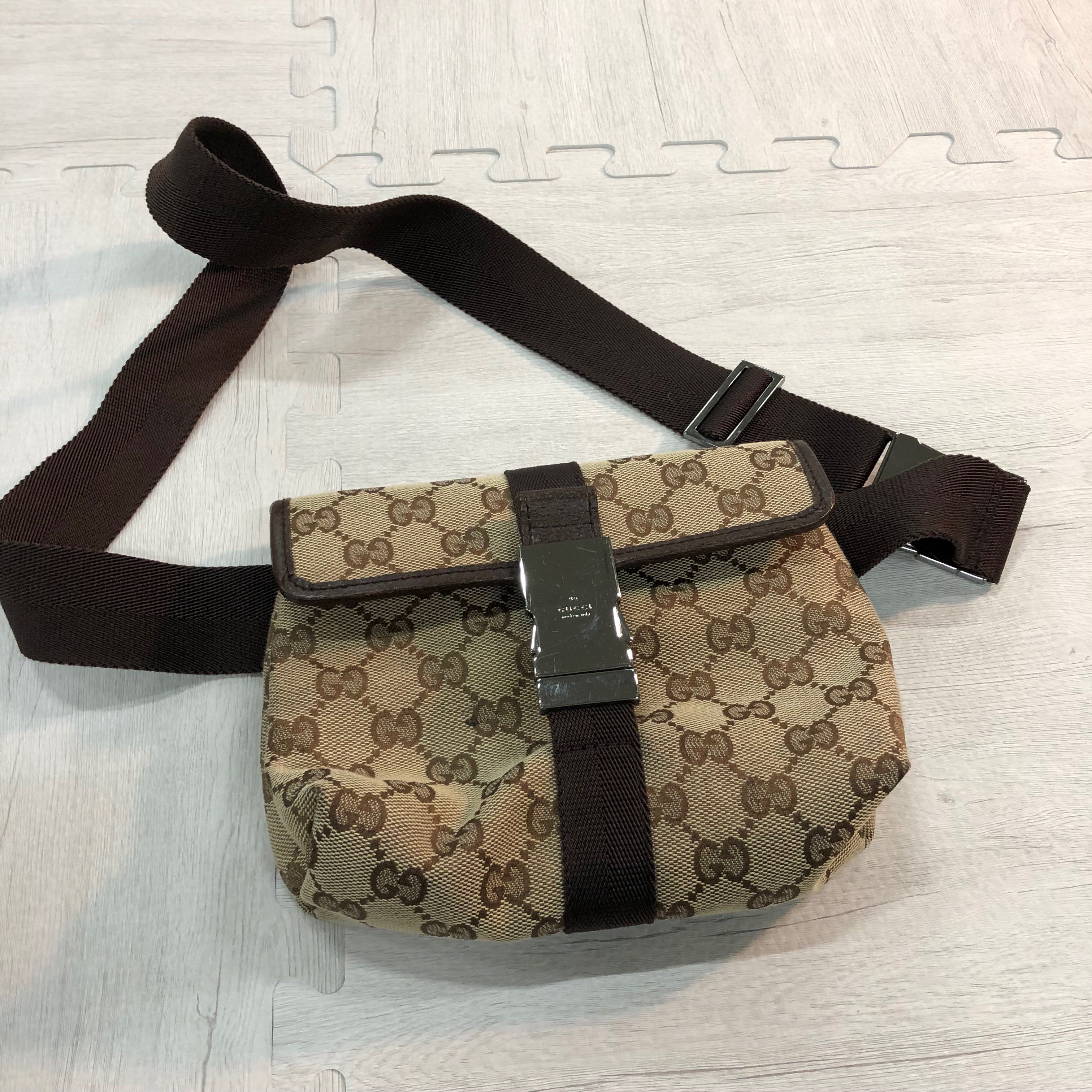 GUCCI GG Canvas Body Bag "Beige"