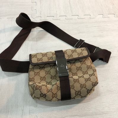 GUCCI GG Canvas Body Bag "Beige"