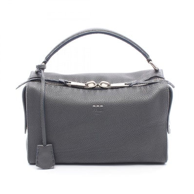 フェンディ FENDI セレリア レイ ハンドバッグ バッグ レザー レディース グレー系 【中古】