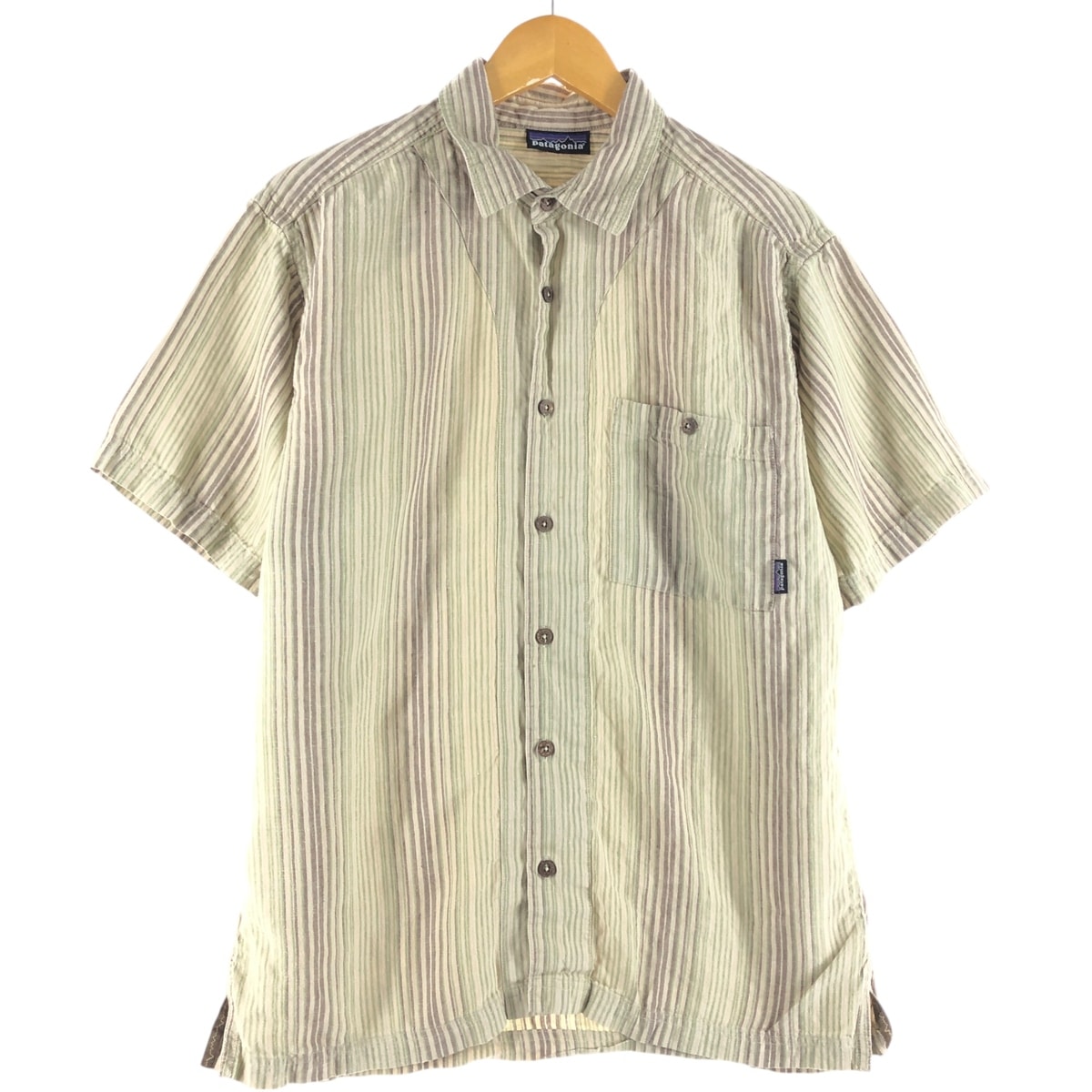 古着 パタゴニア Patagonia 半袖 ヘンプシャツ メンズM相当/eaa554326