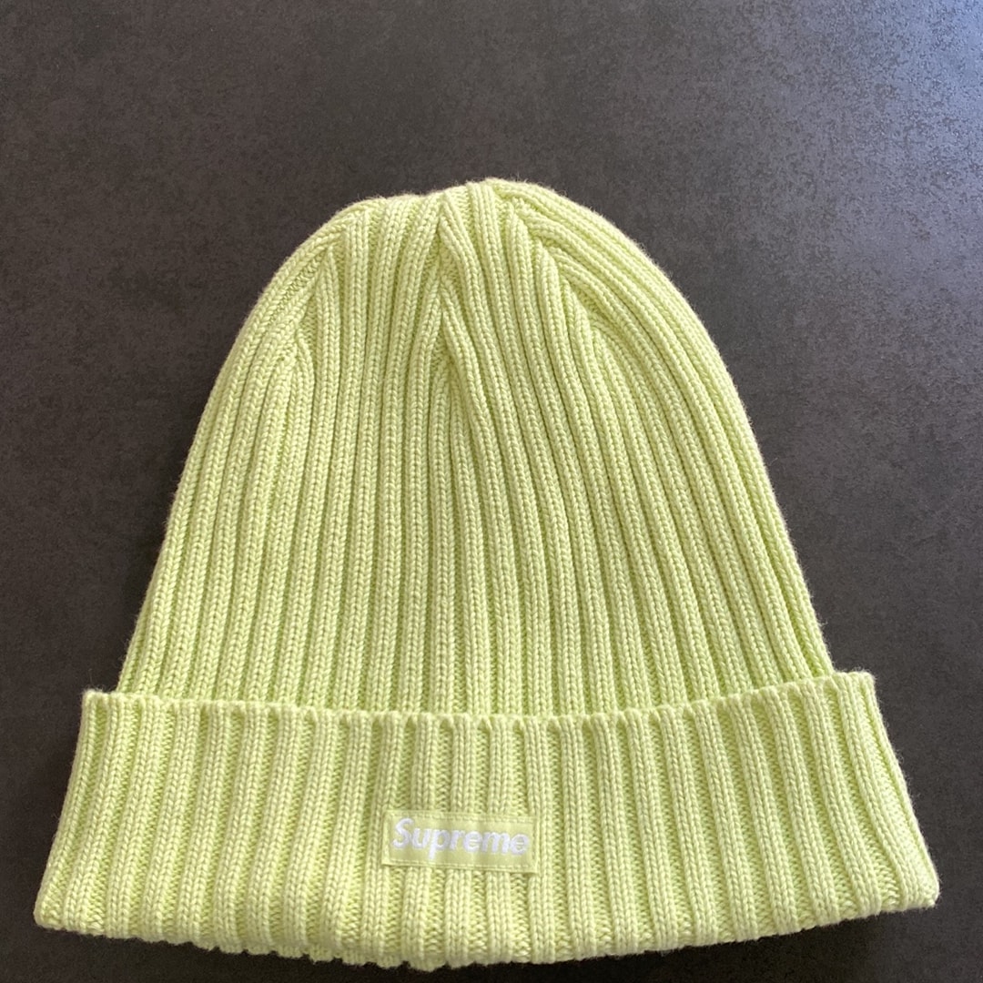 Supreme Overdyed Beanie "Light Lime" (23SS)