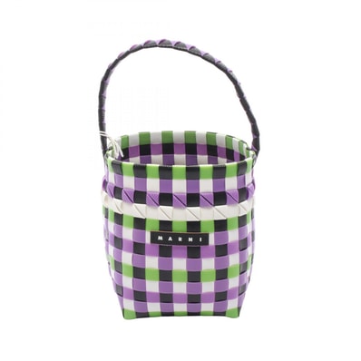 マルニ MARNI ポッドキッドバッグ ハンドバッグ バッグ レザー ポリプロピレン レディース パープル系 / マルチカラー M00332M00IW0M607 【中古】