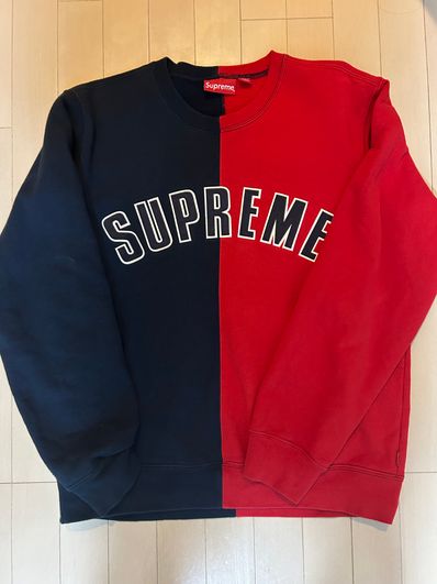 Supreme Split Crewneck Sweatshirt "Navy"