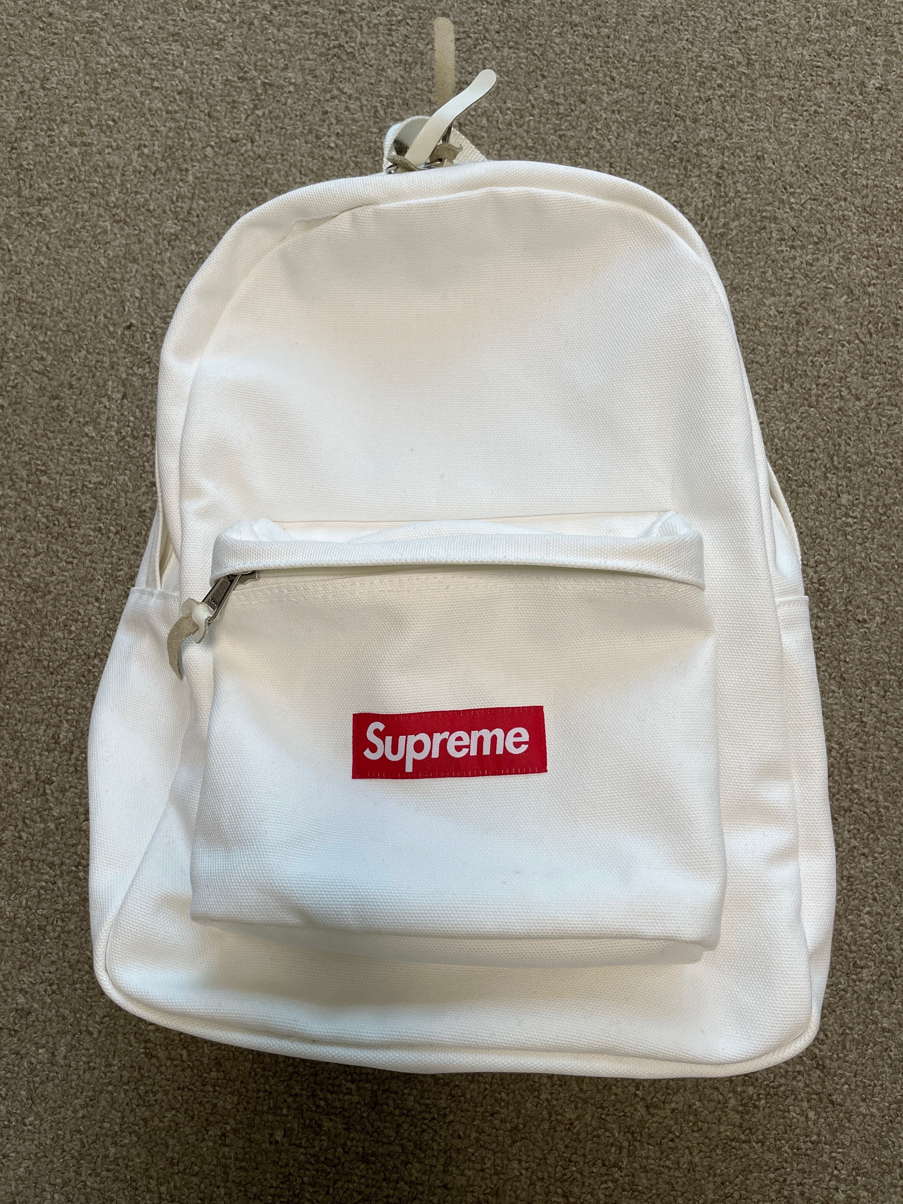 Supreme Canvas Backpack "White"