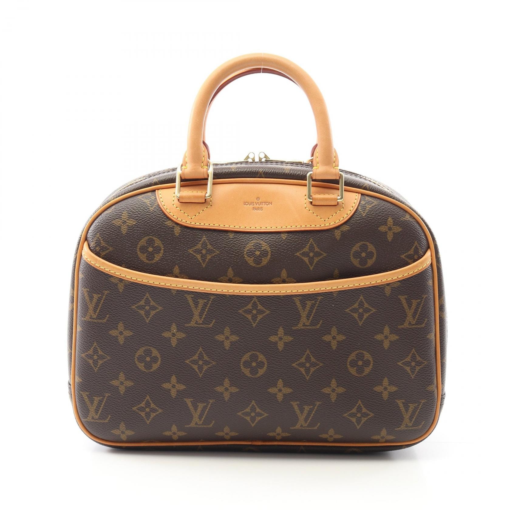 ルイ・ヴィトン LOUIS VUITTON トゥルーヴィル ハンドバッグ バッグ PVCコーティングキャンバス レザー モノグラム レディース ブラウン系 M42228 【中古】