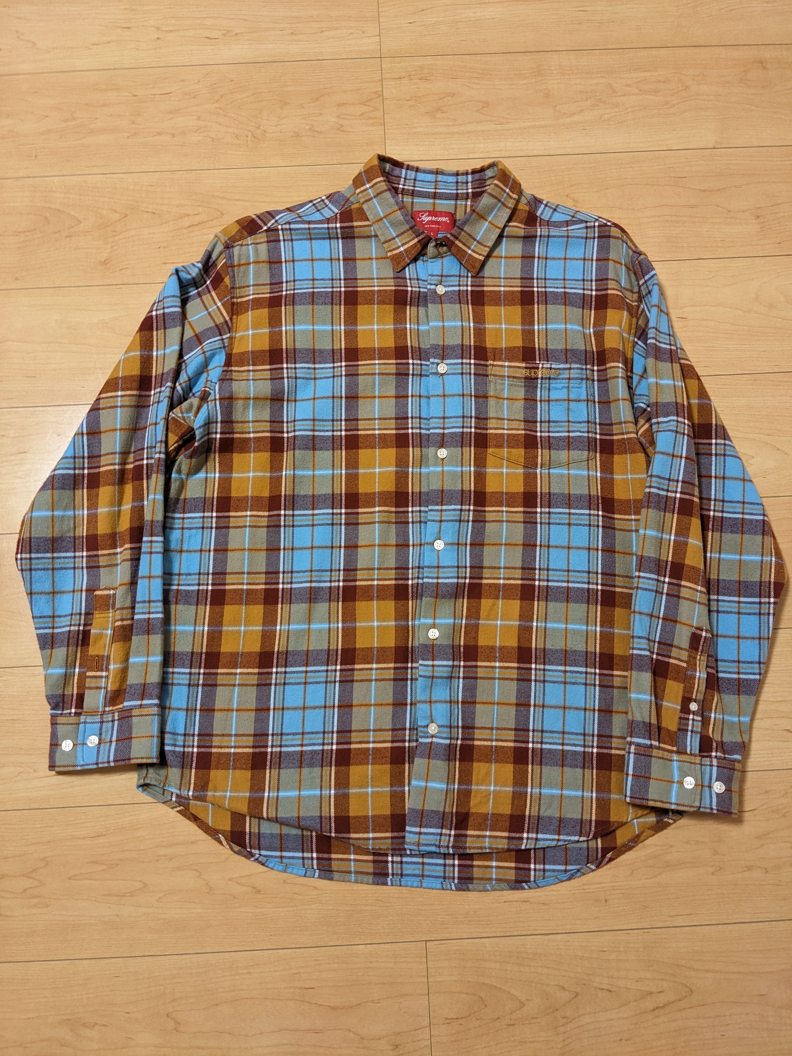 Supreme Plaid Flannel Shirt "Rust" (22FW)