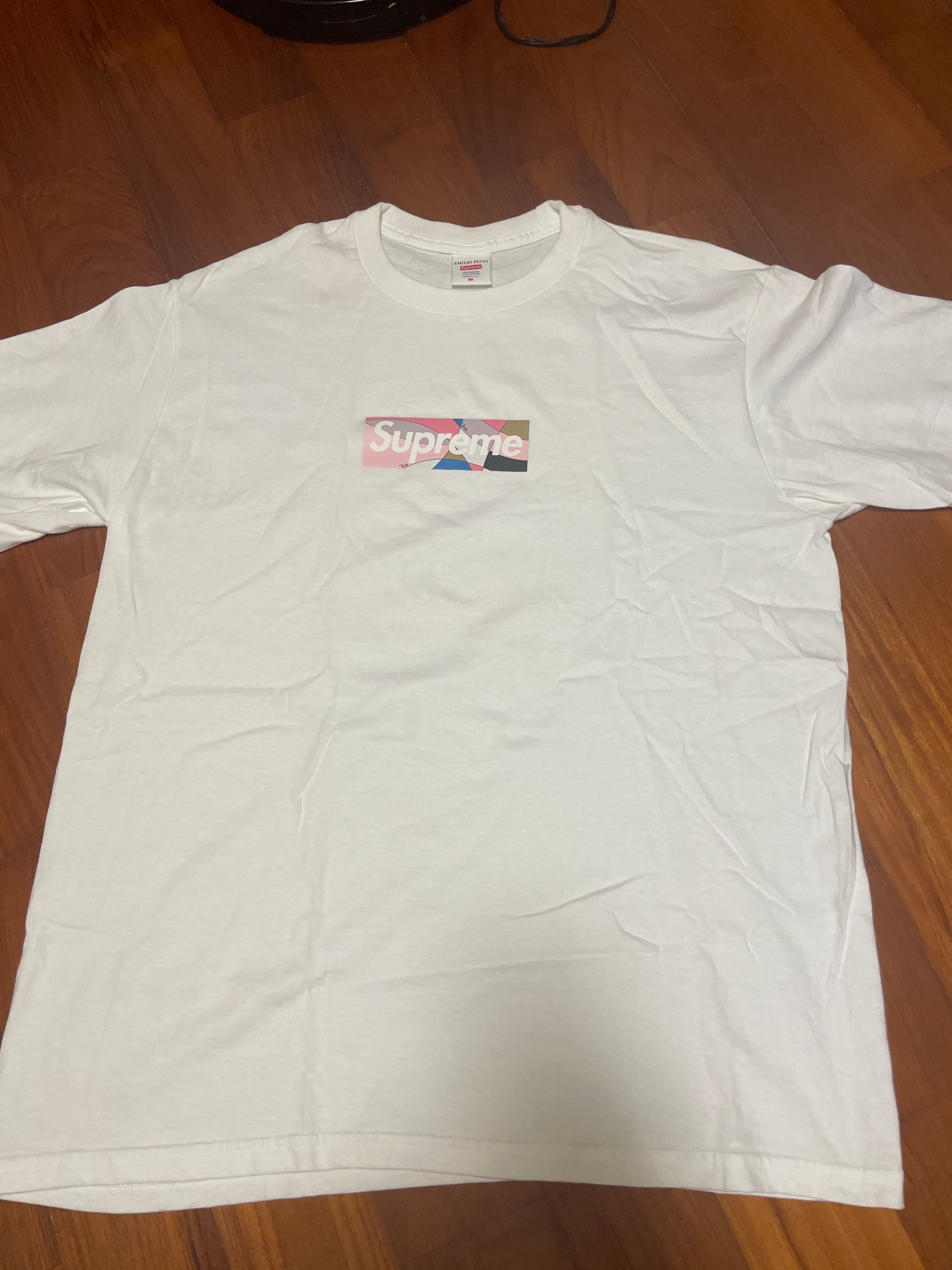 Supreme / Emilio Pucci® Box Logo Tee "White/Pink"