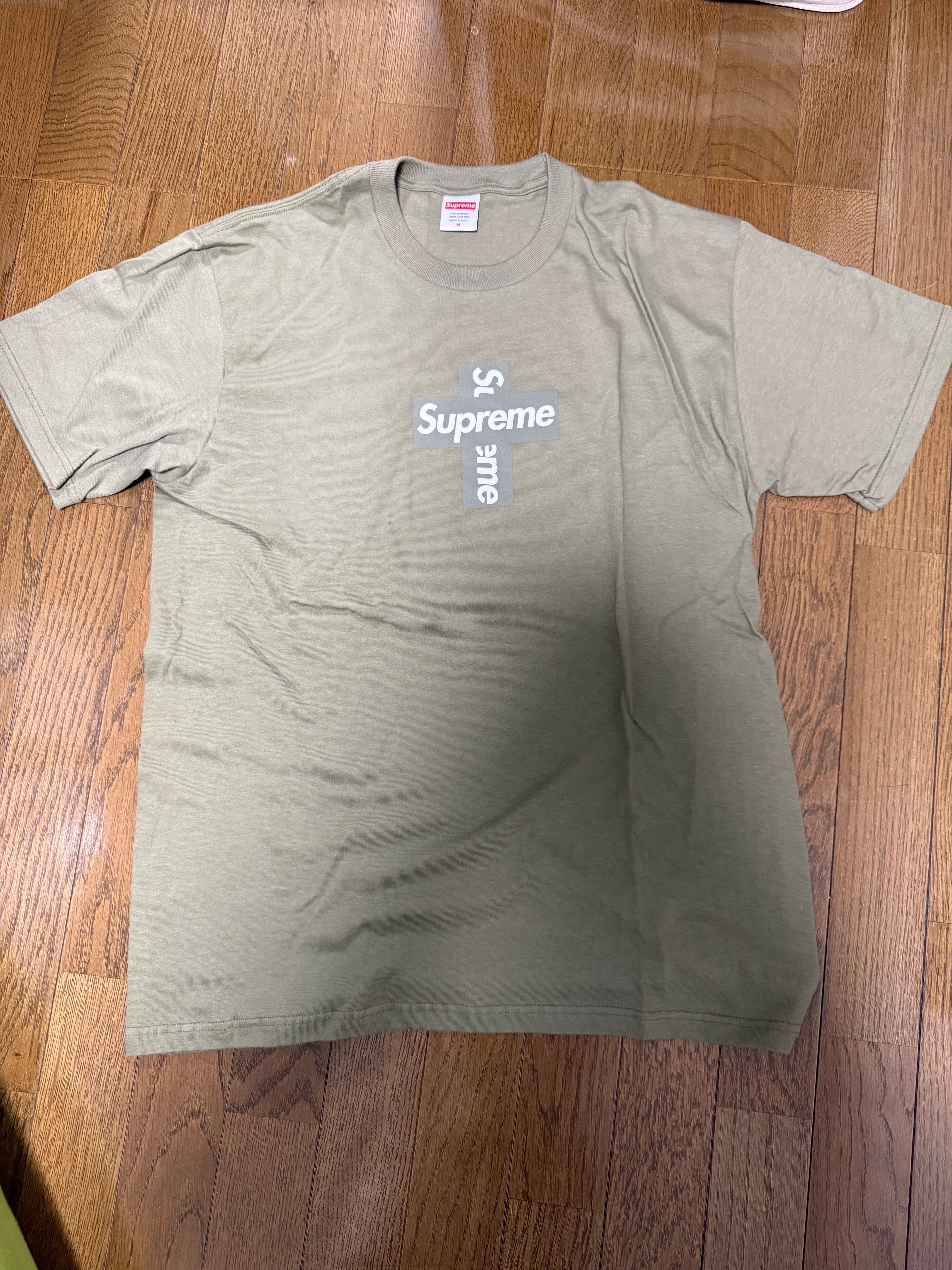Supreme Cross Box Logo Tee "Olive"