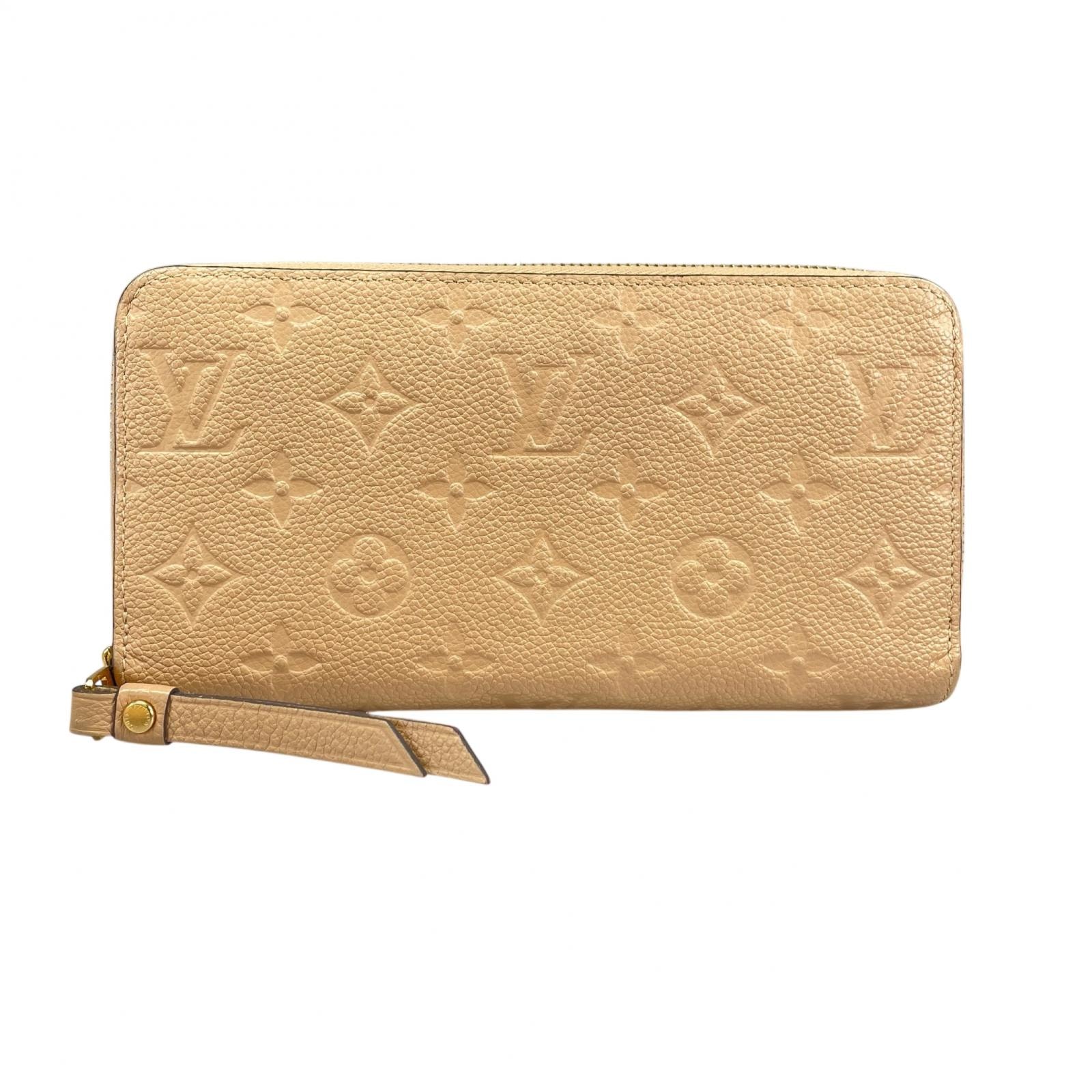 LOUIS VUITTON ルイ・ヴィトン ジッピー・ウォレット アンプラント M69034 長財布 モノグラムアンプラント ベージュ レディース【中古】