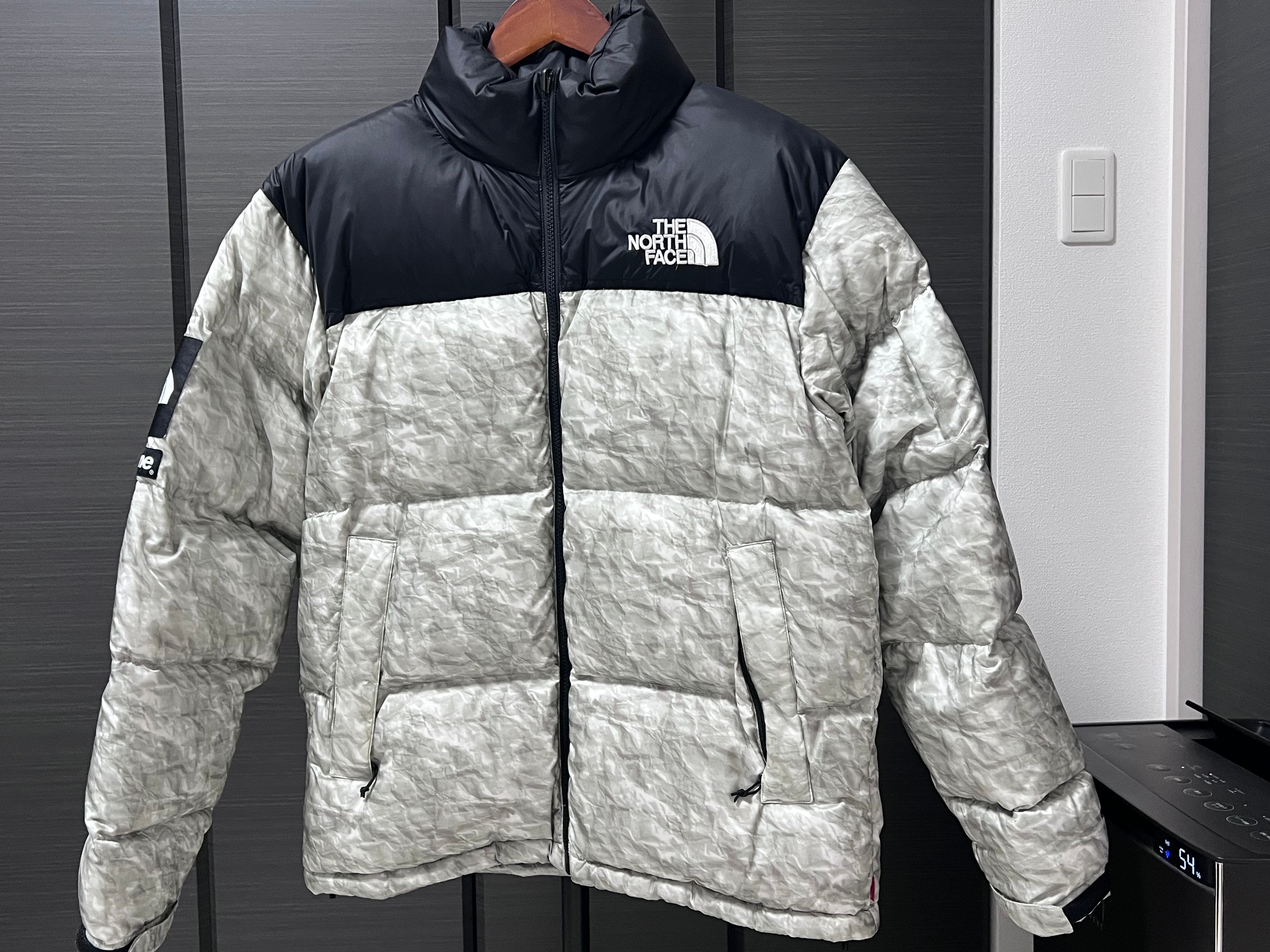 Supreme x The North Face Nuptse Jacket "White Paper Print"