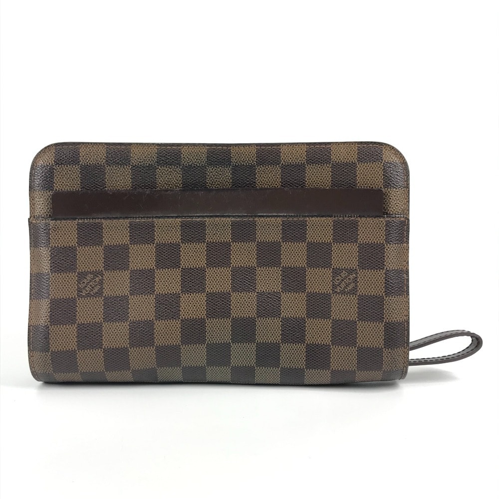 ルイヴィトン LOUIS VUITTON サンルイ N51993  ダミエ クラッチバッグ カバン ポーチ ストラップ付 セカンドバッグ ダミエキャンバス エベヌ ブラウン