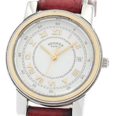 エルメス HERMES キャリック デイト クォーツ レディース _906807