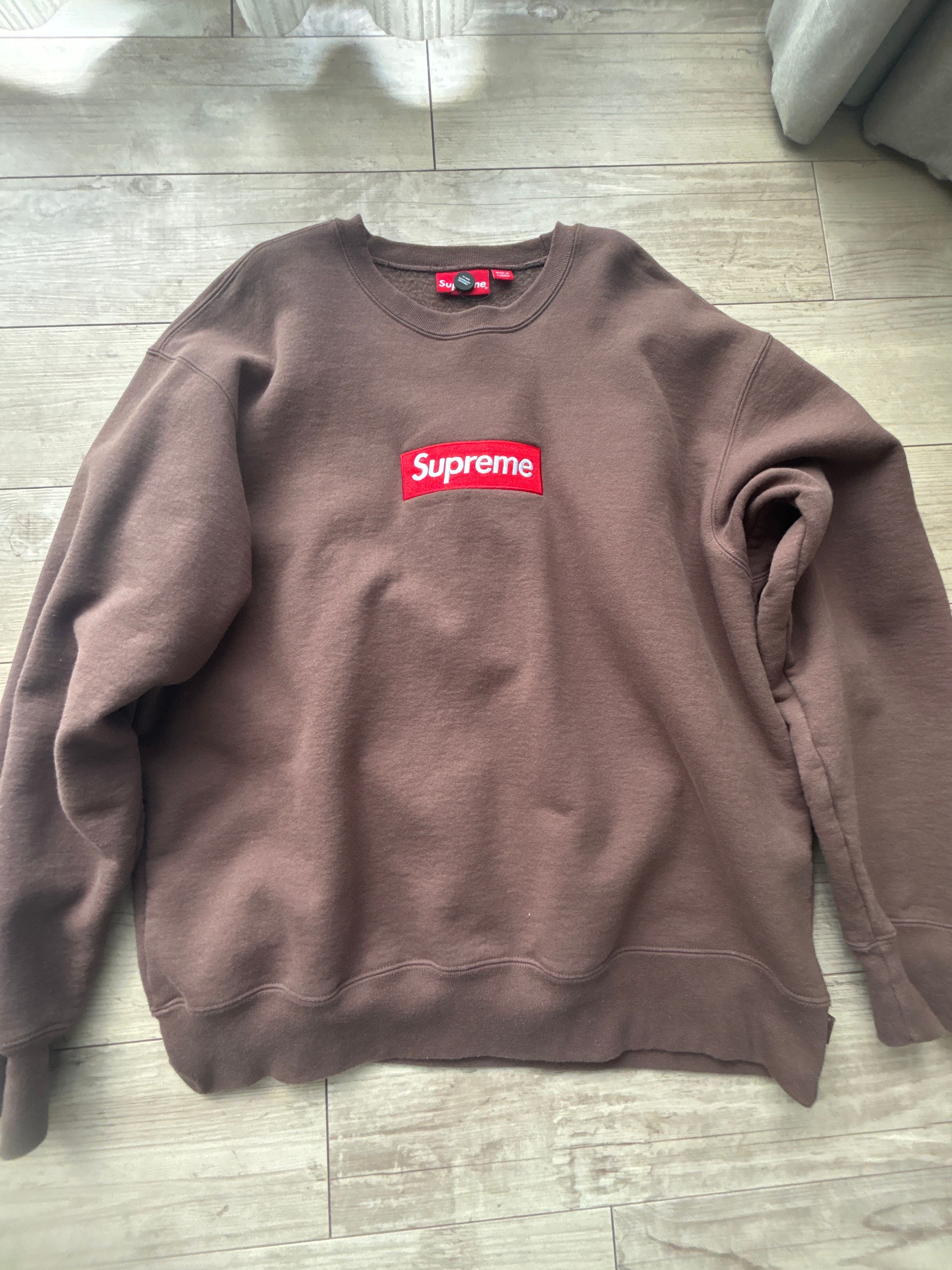 Supreme Box Logo Crewneck "Brown" (22FW)