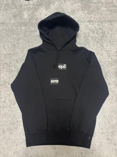 Supreme / Comme des Garçons SHIRT® Split Box Logo Hooded Sweatshirt "Black"