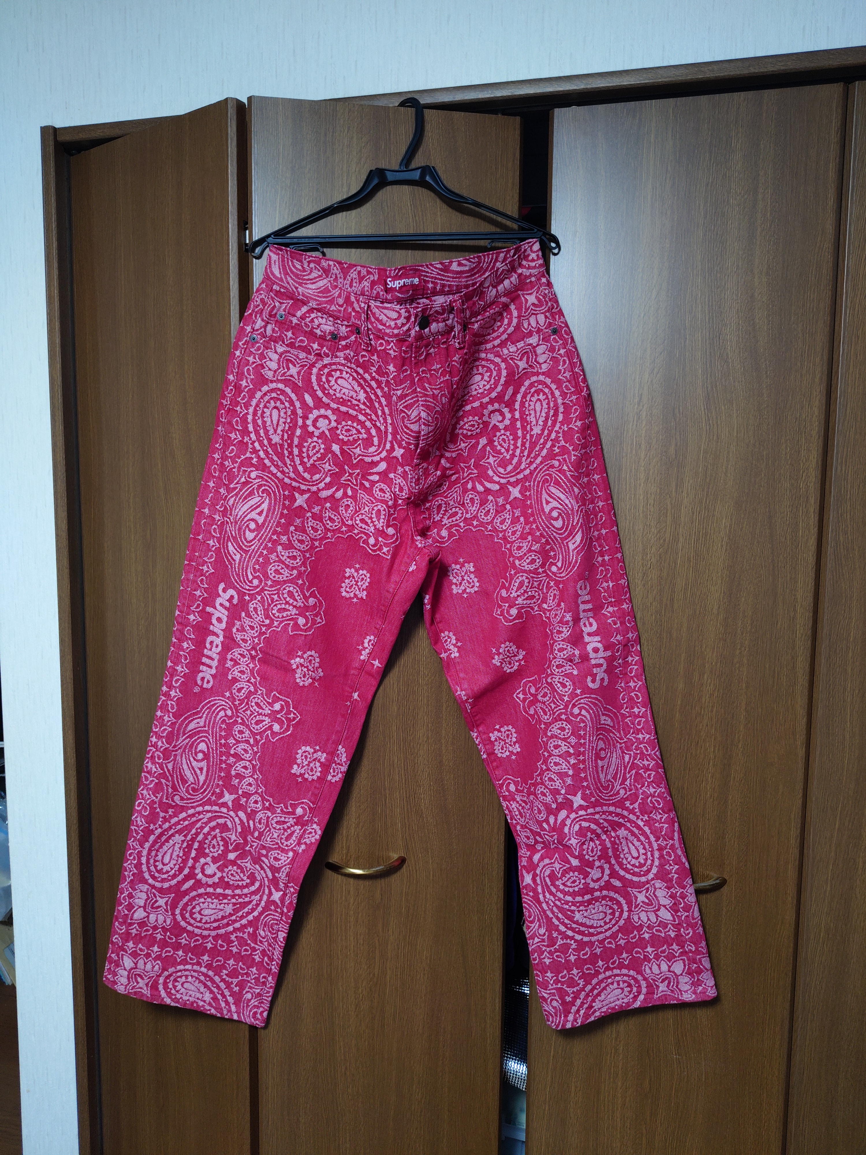 Supreme Bandana Jacquard Baggy Jean "Red"