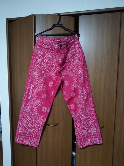 Supreme Bandana Jacquard Baggy Jean "Red"