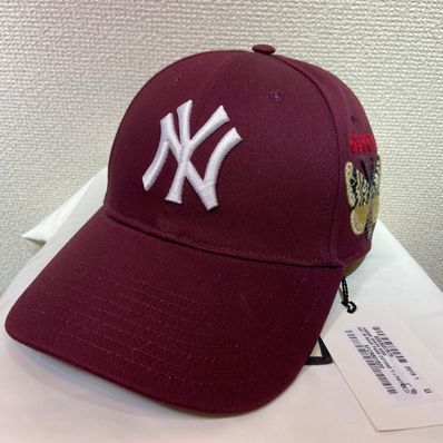 GUCCI x NY Yankees Baseball Cap Butterfly "Bordeaux"