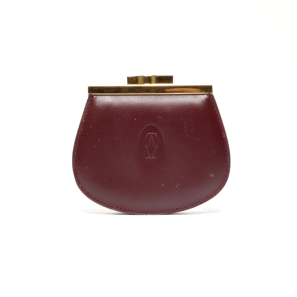 カルティエ CARTIER がま口 レザー コインケース【中古】