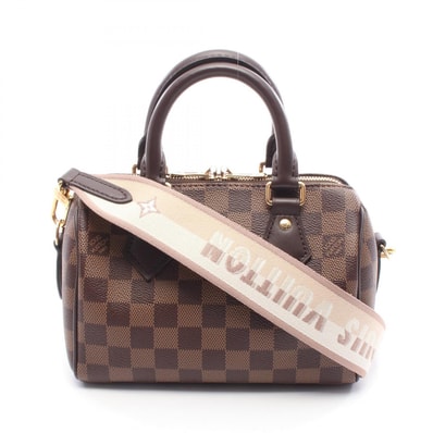 ルイ・ヴィトン LOUIS VUITTON スピーディ バンドリエール20 ハンドバッグ バッグ PVCコーティングキャンバス レザー ダミエ エベヌ レディース ブラウン系 N40489 【中古】