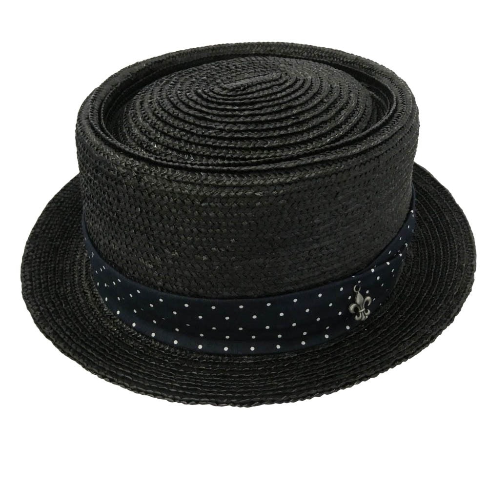 GDC ジーディーシー CA4LA カシラ x CA4LA カシラ Wheat Braid Hat ストローハット 麦わら帽子 ブラック系 ネイビー系 F【極上美品】【中古】