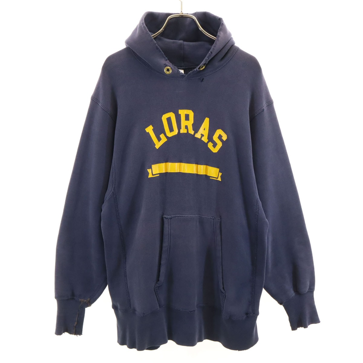 Champion チャンピオン 70s USA製 ヴィンテージ 青単 単色タグ 長袖 リバースウィーブ スウェットパーカー L ネイビー