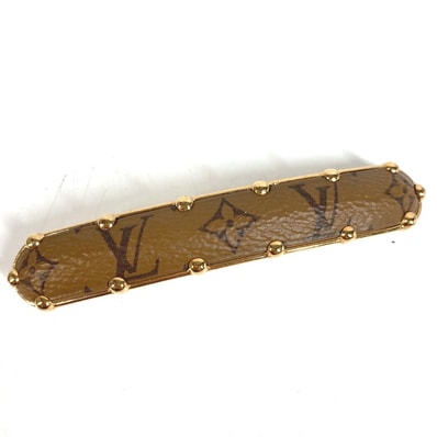 ルイヴィトン LOUIS VUITTON バレッタ モノグラム スウィート ドリーム M69613 モノグラム リバース ヘアアクセサリー ヘアピン バレッタ モノグラムリバースキャンバス ブラウン