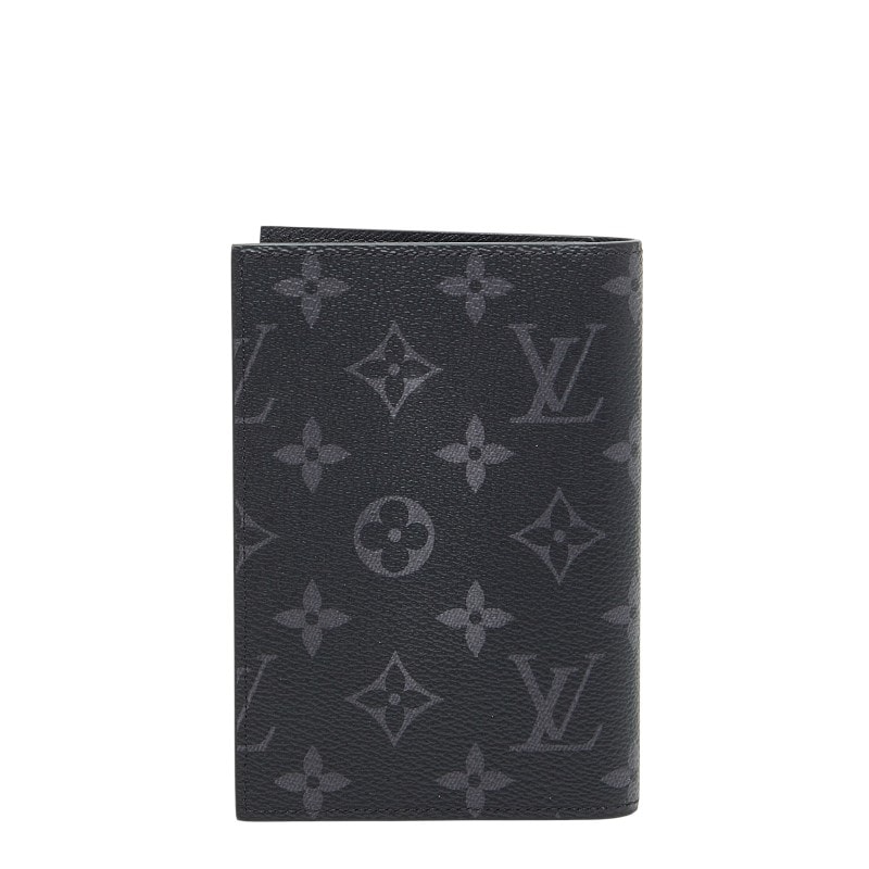 ルイ ヴィトン モノグラム エクリプス クーヴェルテュール パスポールNM パスポートケース M64501 ブラック PVC メンズ LOUIS VUITTON 【中古】