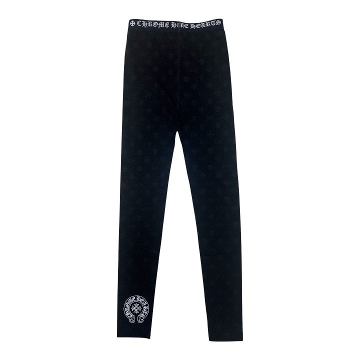 Chrome Hearts All Over Print Cotton Leggings "Black"