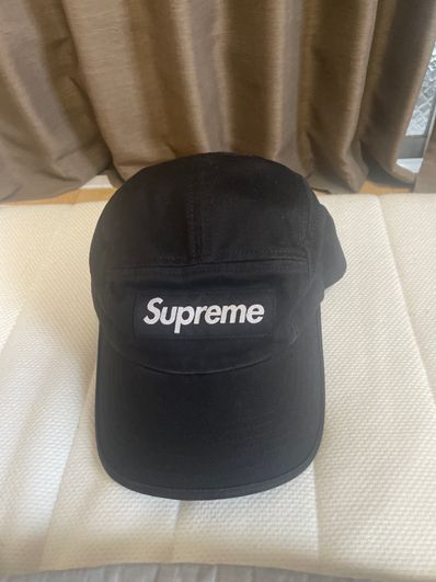 Supreme Washed Chino Twill Camp Cap "Black"(22FW)