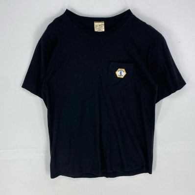 古着 90's/90年代 エルエルビーン L.L.Bean USA製 半袖Tシャツ ダブルネーム ラッセルアスレチック L ブラック系 メンズ