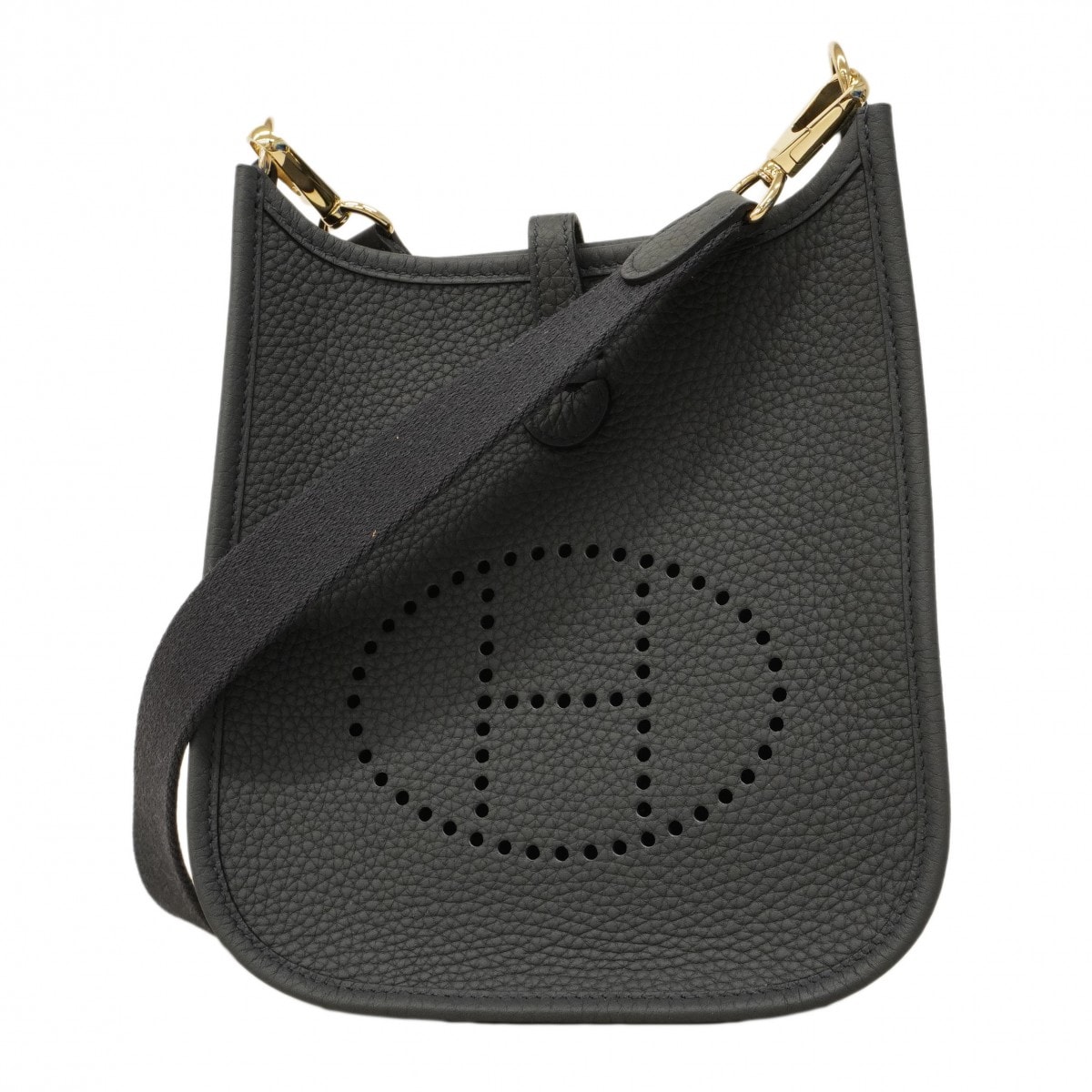 【6da0005】エルメス ショルダーバッグ エヴリンTPM トリヨンクレマンス グリミスティ シャンパンゴールド金具 W刻印【中古】レディース