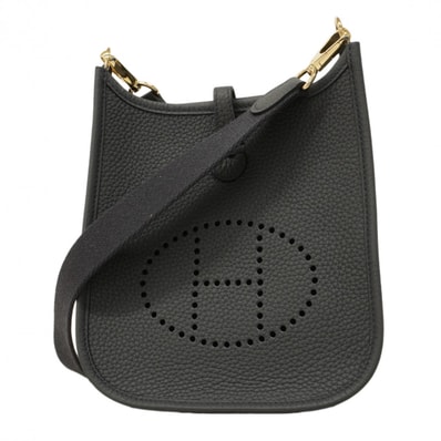 【6da0005】エルメス ショルダーバッグ エヴリンTPM トリヨンクレマンス グリミスティ シャンパンゴールド金具 W刻印【中古】レディース