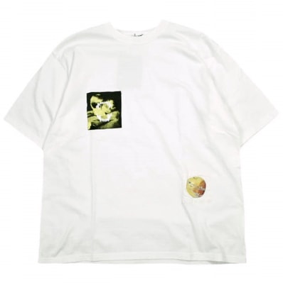 新品 UNDERCOVER アンダーカバー 25SS 日本製 ランダムプリントパッチTEE UP1E4805-1 3 WHITE 半袖 Tシャツ トップス g24865