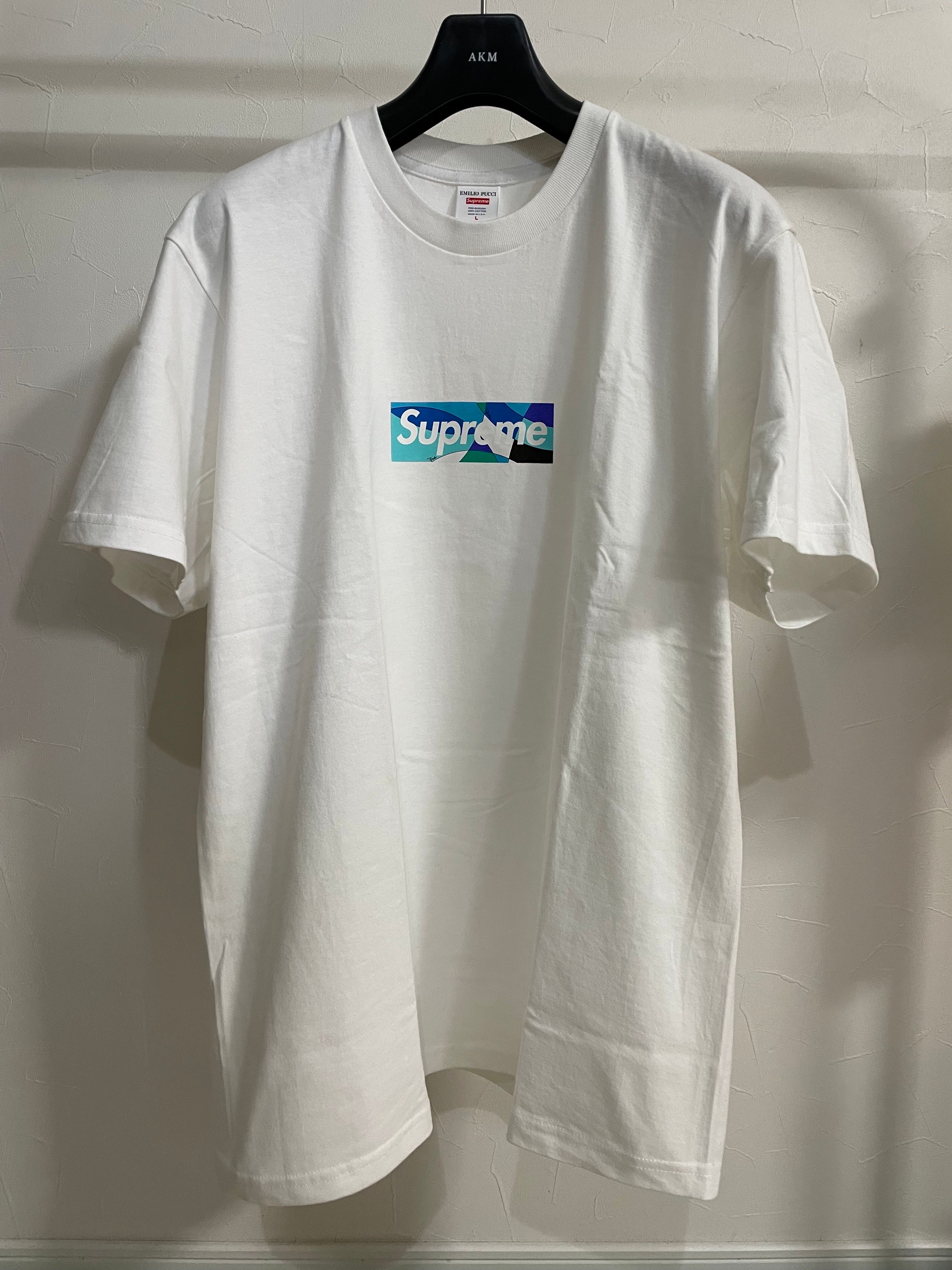 Supreme / Emilio Pucci® Box Logo Tee "White/Blue"