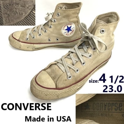 USA製★CONVERSE/コンバース★All STAR/ハイカットスニーカー【4.5/23.0/ivory/beige】boots/sneakers/Shoes/trainers◆bWB119-6