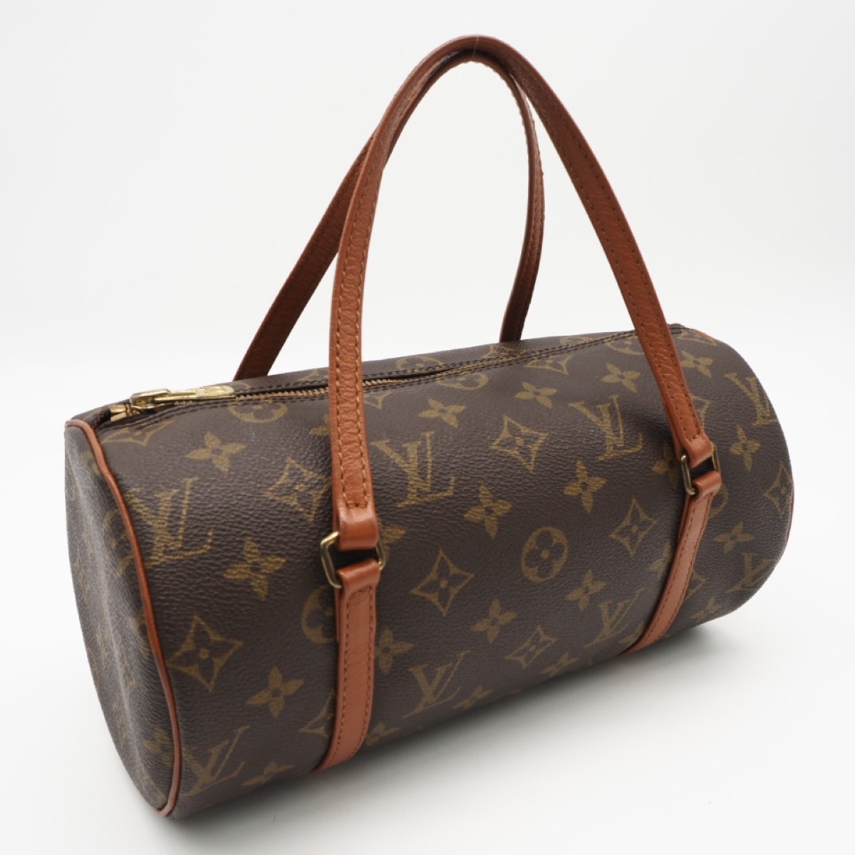LOUIS VUITTON ルイ・ヴィトン モノグラム パピヨン26 M51366 ハンドバッグ ブラウン コーティングキャンバス レザー レディース