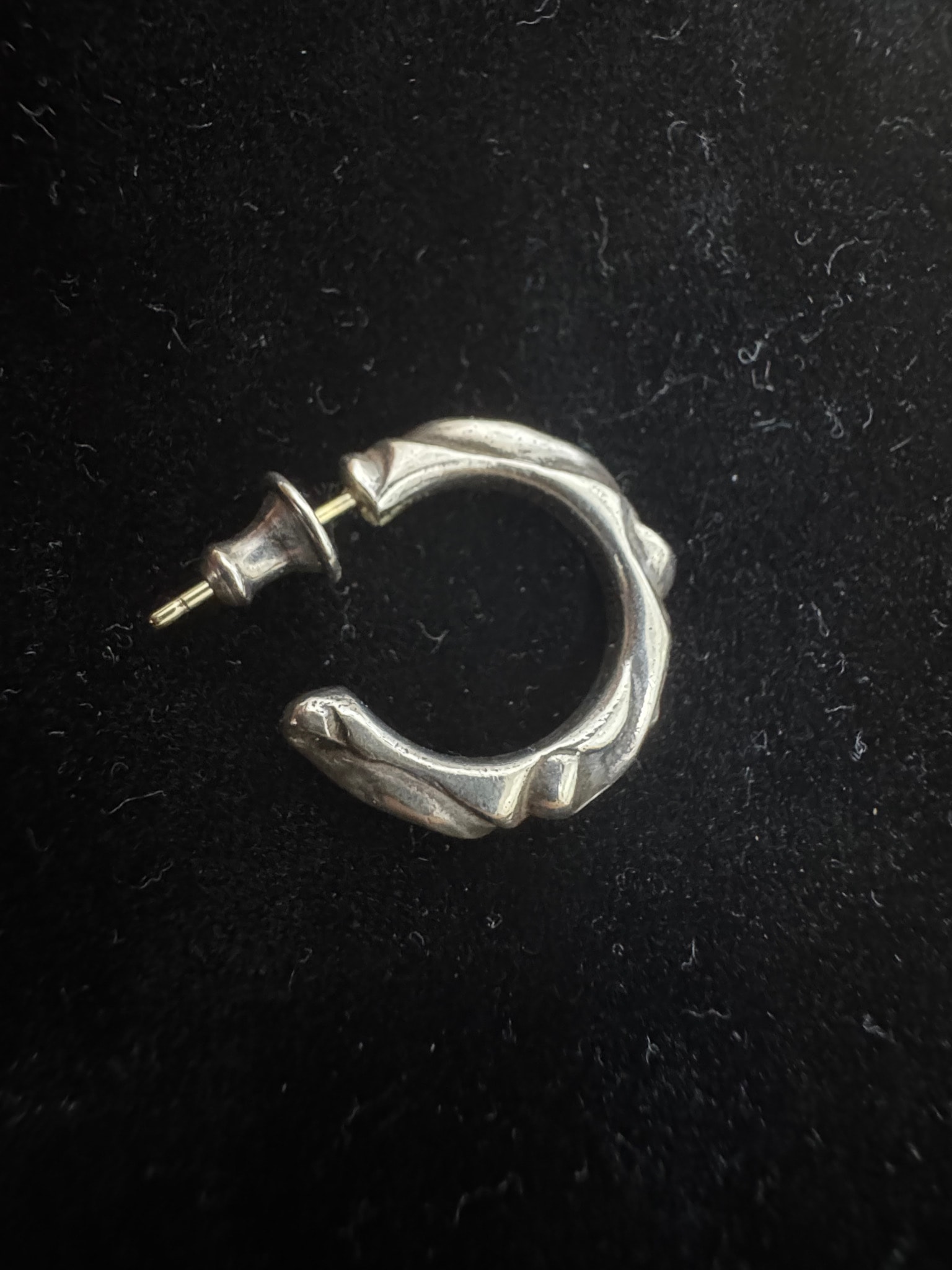 Chrome Hearts Scroll Band Earrings "Silver"