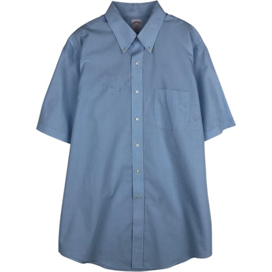 古着 ブルックスブラザーズ Brooks Brothers 346 REGULAR FIT 半袖 ボタンダウンシャツ メンズXL相当/eaa644908