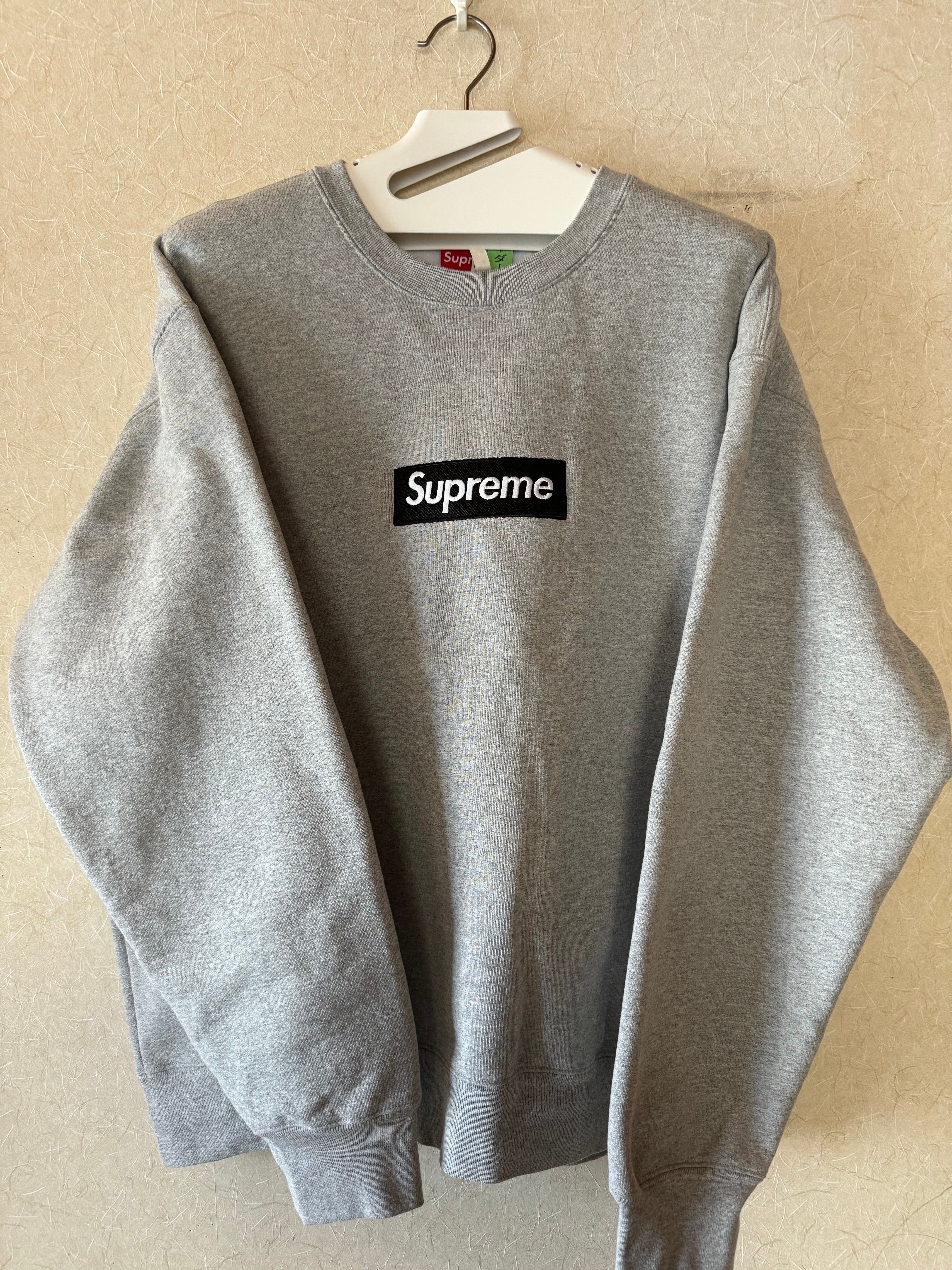 Supreme Box Logo Crewneck "Heather Grey" (22FW)