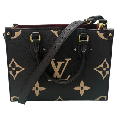 LOUIS VUITTON ルイヴィトン アンプラント オンザゴー ブラック レザー ハンドバッグ S1-00218 【中古】