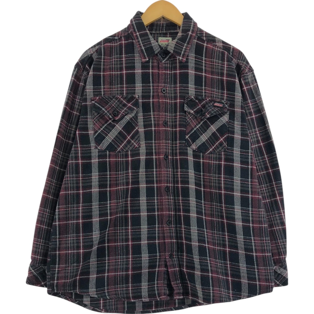 古着 ディッキーズ Dickies 長袖 フランネルチェックシャツ メンズXL相当/eaa514743