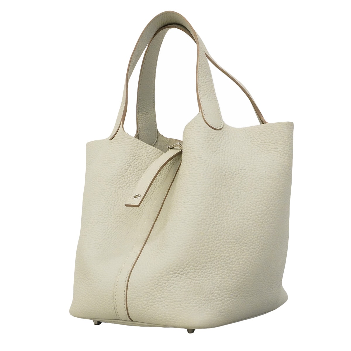 ★最終価格★SALE【6hb0987】エルメス ハンドバッグ ピコタンロックMM トリヨンクレマンス パールグレー シルバー金具 D刻印【中古】レディース