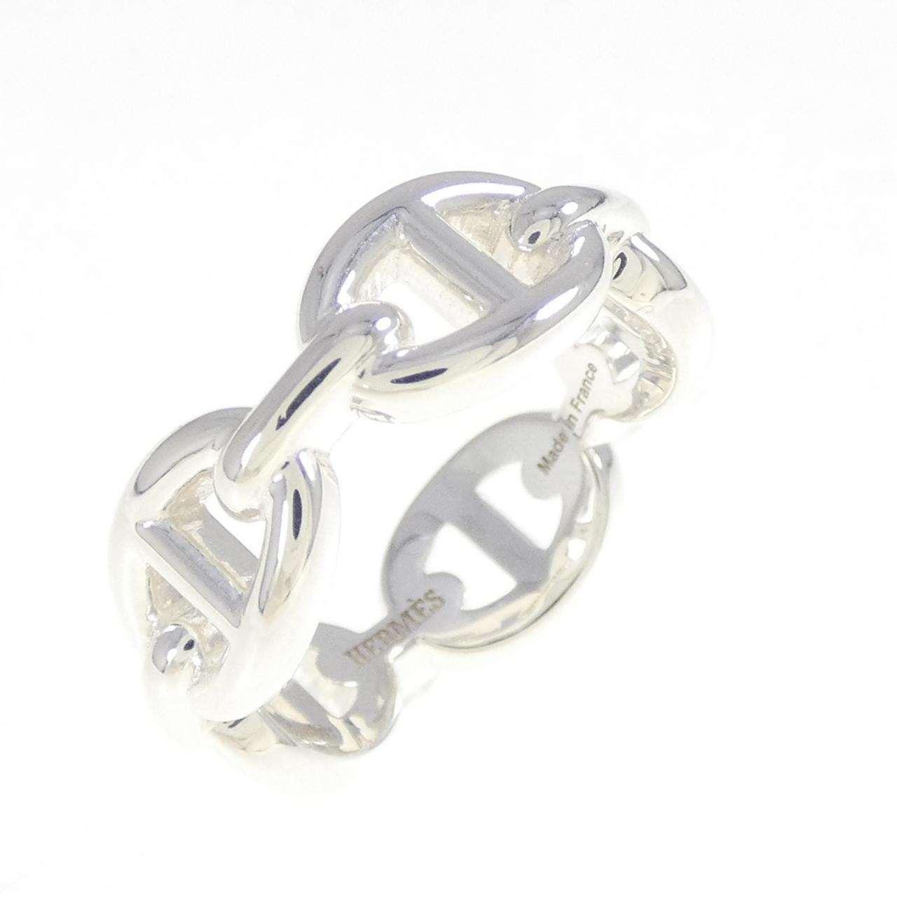 Hermes Chaine D'ancre Enchainee Ring PM "Silver"