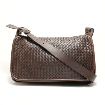 ボッテガヴェネタ BOTTEGAVENETA ラージ メッセンジャー イントレチャート トートバッグ【中古】