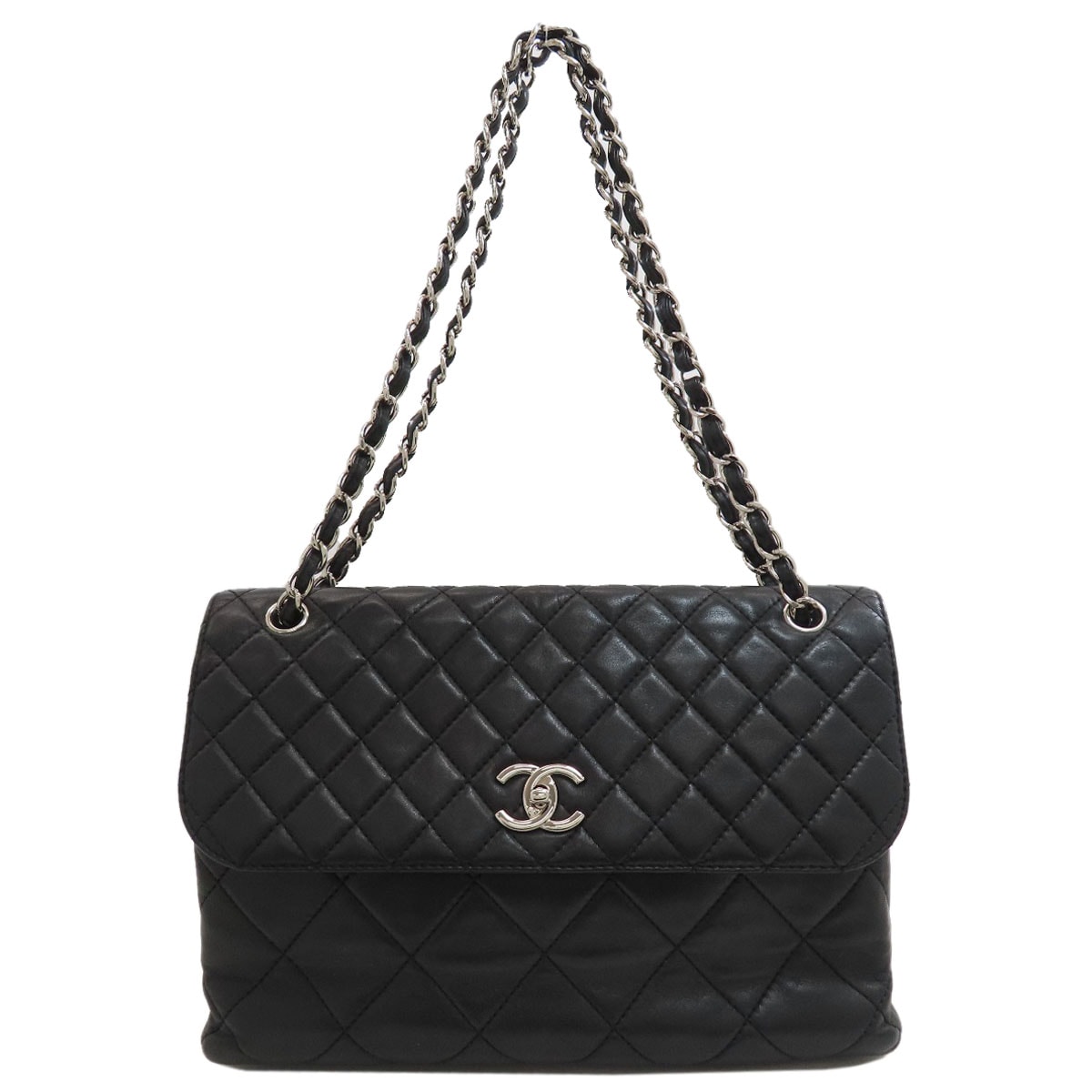 CHANEL シャネル マトラッセ ココマーク シルバー金具 ショルダーバッグ カーフ レディース [中古]