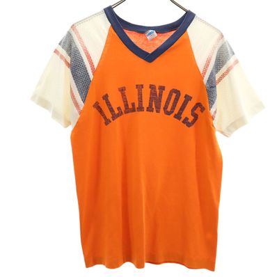 Champion チャンピオン 70s 半袖 Vネック フットボール Tシャツ