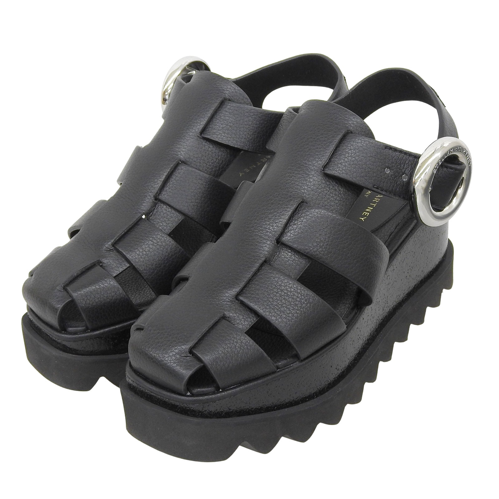 極美品 ステラマッカートニー サンダル エリス ブラック レディース 34 81053