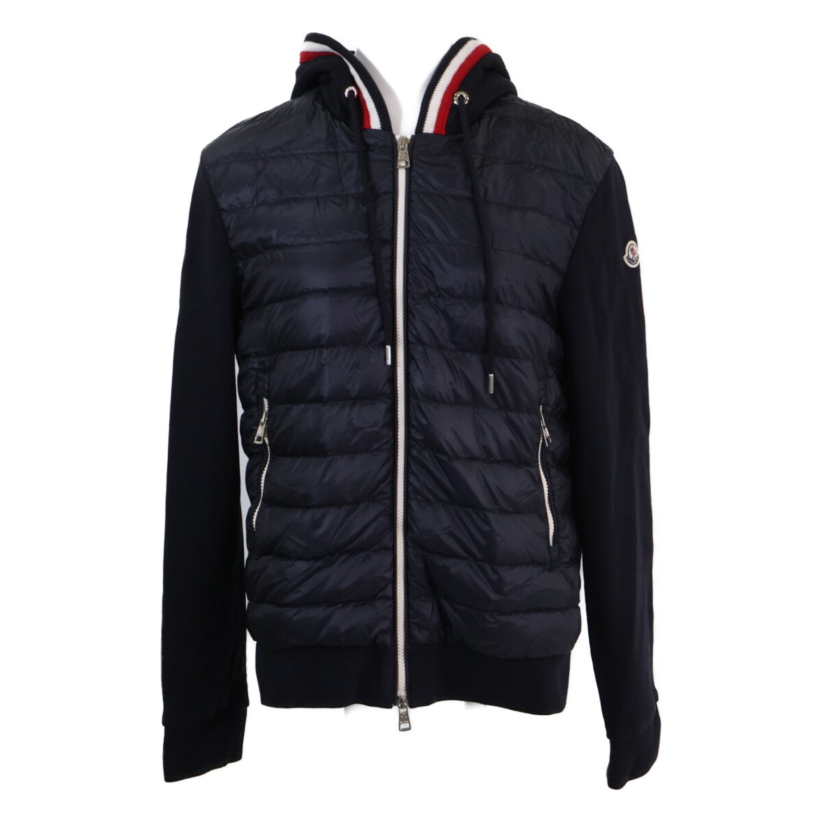 モンクレール MAGLIA CARDIGAN ダウン切り替えスウェットパーカー M