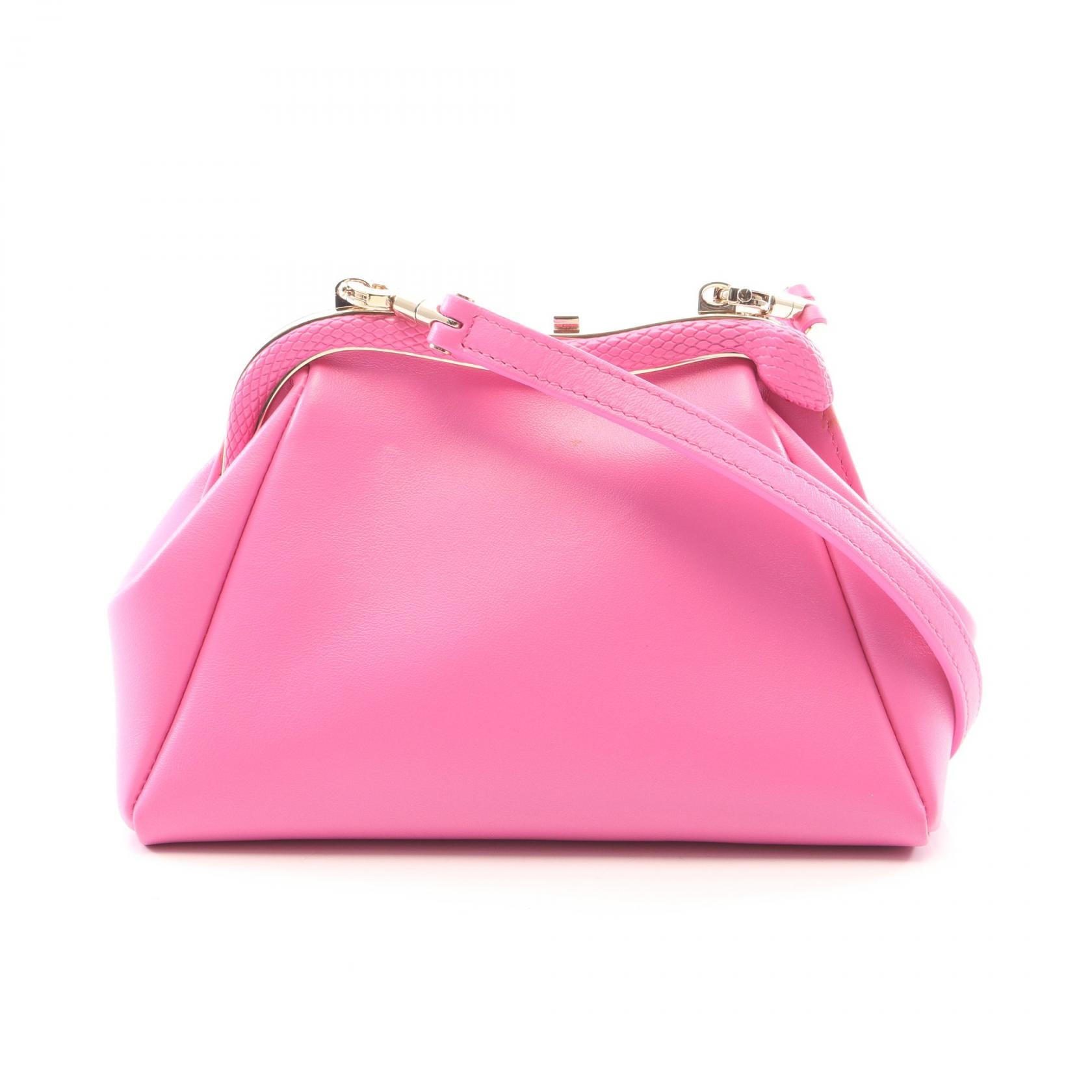 ブルガリ BVLGARI セルペンティーヌ ショルダーバッグ バッグ レザー レディース ピンク系 【中古】