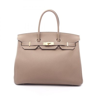 エルメス HERMES バーキン35 エトゥープ ハンドバッグ バッグ トゴ トゴ C刻印(2018年製造) レディース グレー系 【中古】